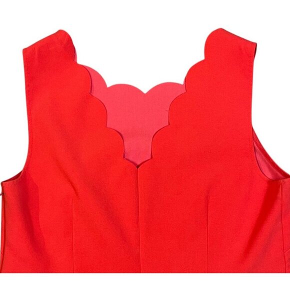 J.Crew V-Back Scalloped Shift Dress Size 12 - Picture 4 of 8